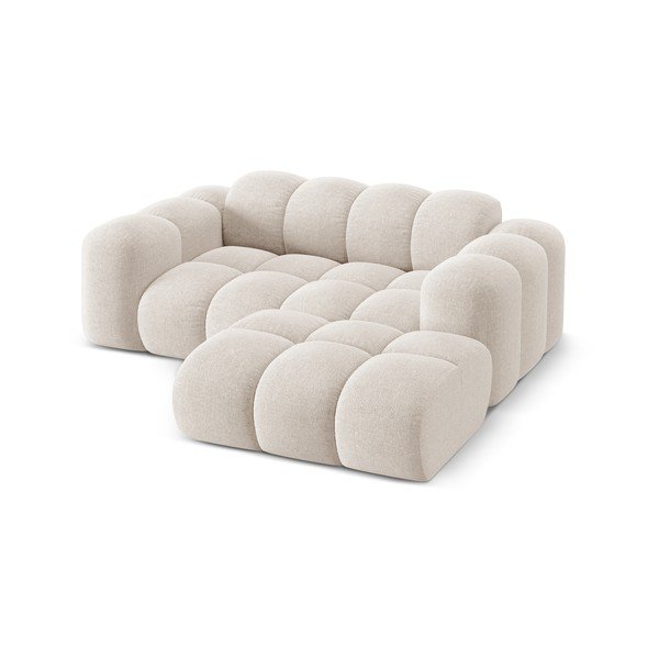 Krem kutna garnitura od šenila (s desnim kutom/s ležaljkom) Treno – Cosmopolitan Design-image-2