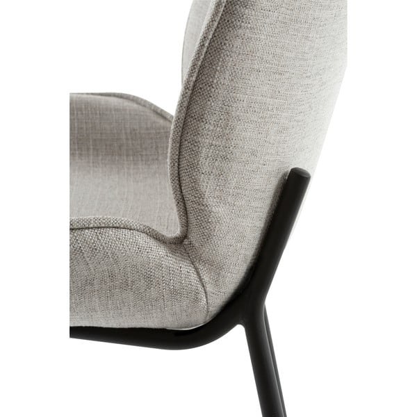 Siva blagovaonska stolica s metalnom bazom Canett Hella-image-1