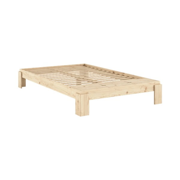 Bračni krevet od masivnog bora s podnicom 140x200 cm u prirodnoj boji Layers – Karup Design