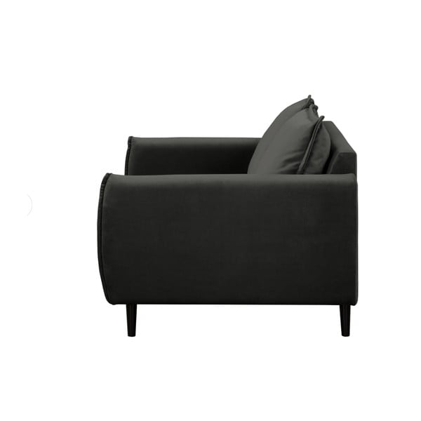 Tamno siva baršunasta sofa 138 cm Juli – Ropez-image-2
