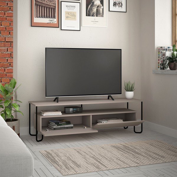 Siva/bež TV komoda 150x45 cm Dilly – Marckeric-image-4