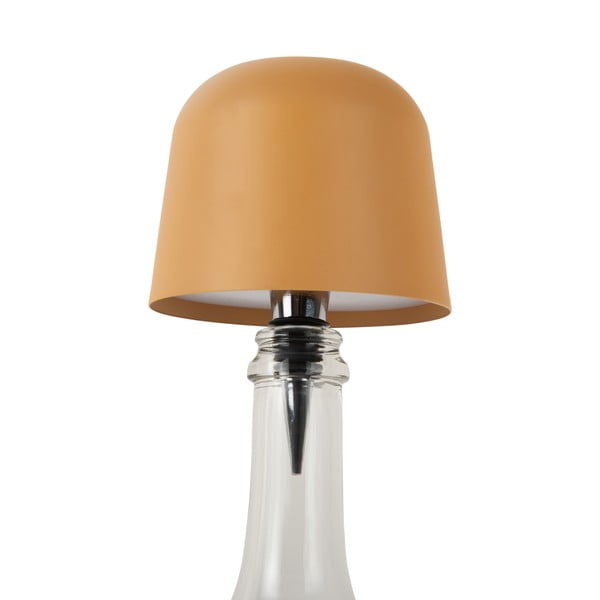 Oker žuta LED stolna lampa u obliku boce s metalnim sjenilom (visina 13 cm) Cone Hat LED – Leitmotiv