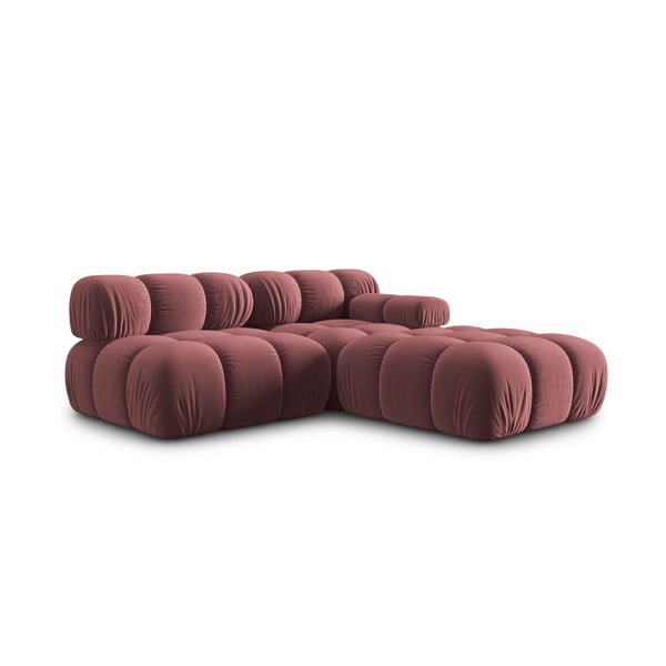 Ružičasta baršunasta sofa 282 cm Bellis – Micadoni Home-image-4