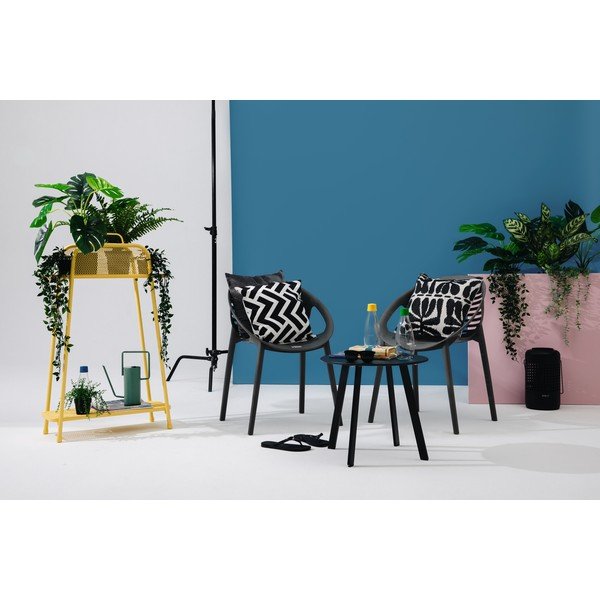 Crni vrtni stol Le Bonom Full Steel, Ø 50 cm-image-4