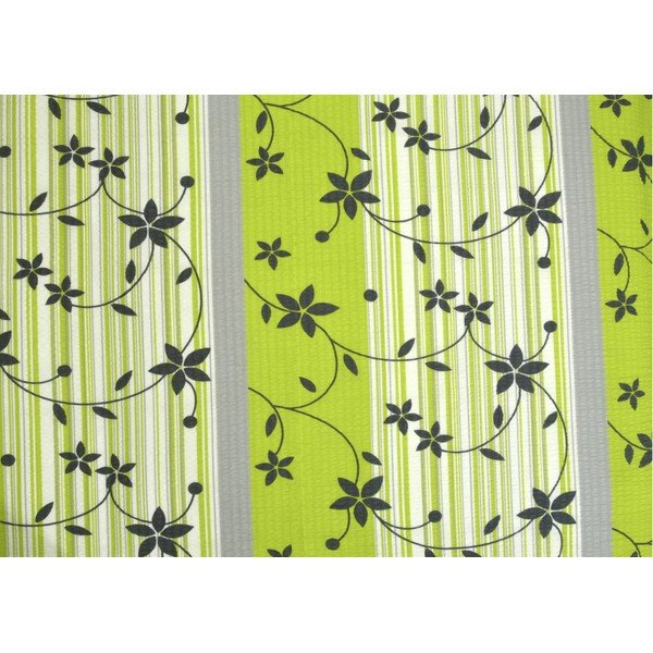 Zelena krep posteljina za jedan krevet 140x200 cm Flowers -image-1