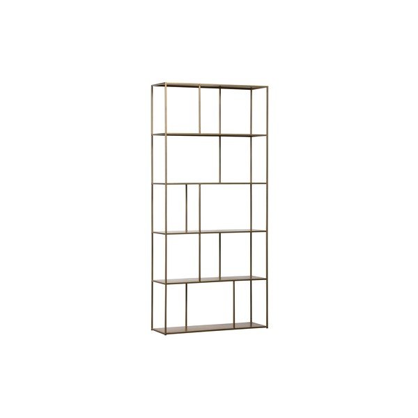 Metalna biblioteka u zlatnoj boji 90x196 cm Valued – BePureHome-image-2