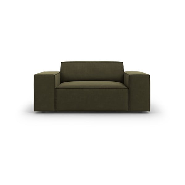 Zelena baršunasta fotelja Jodie – Micadoni Home-image-3