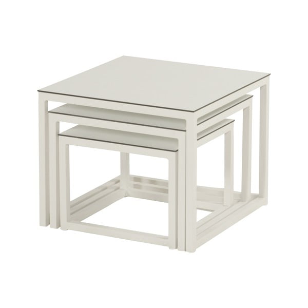Vrtni stolovi u setu aluminijski 3 kom 57x57 cm Biarritz – Hartman