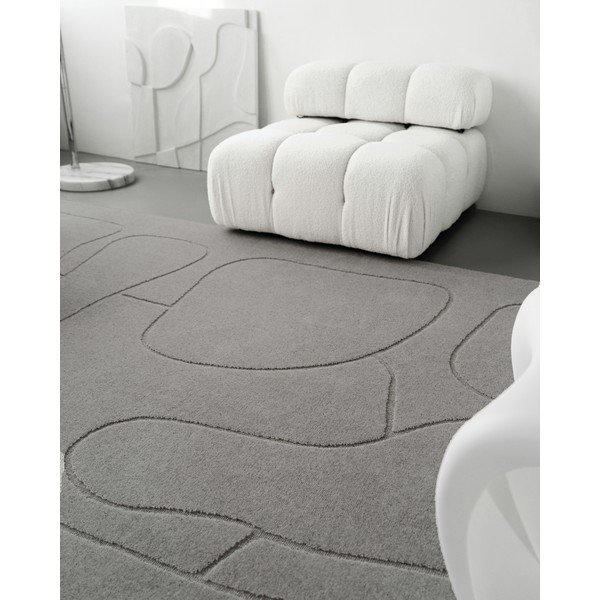 Sivi vunen tepih 200x300 cm Morphic – Agnella-image-3