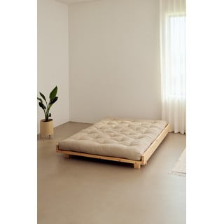 Bračni krevet od masivnog bora s podnicom 140x200 cm u prirodnoj boji Social Bed – Karup Design