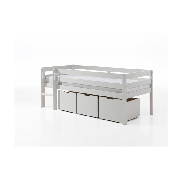 Bijeli dječji podignuti krevet Vipack Pino, 90 x 200 cm-image-3