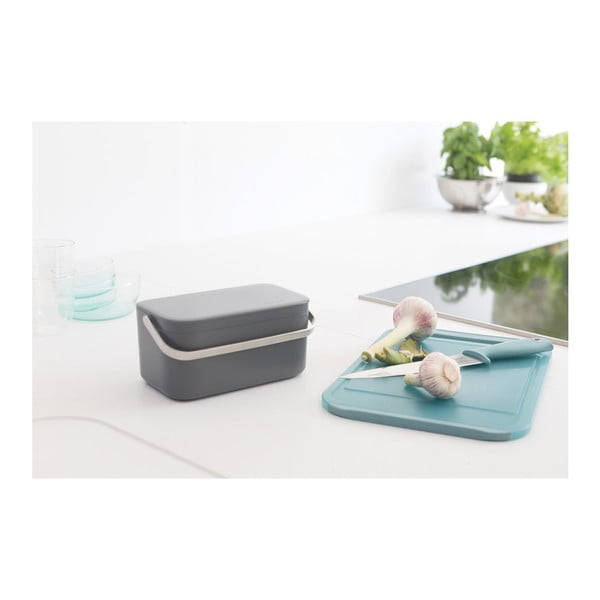 Tamno siva kanta za bio otpad 1,8 l SinkSide – Brabantia-image-1