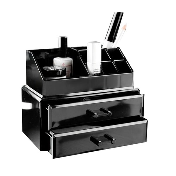 Crna kutija za kozmetiku s dvije Compactor ladice