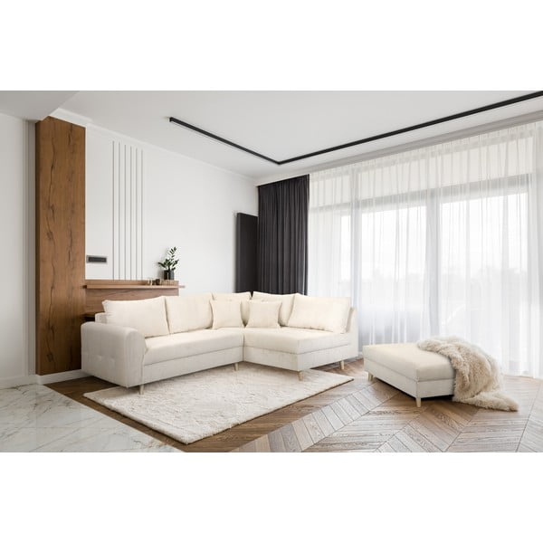 Krem tabure od samta Ariella – Ropez-image-1