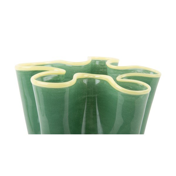Zelena staklena ručno izrađena vaza (visina 31,5 cm) Ruffles – PT LIVING-image-3