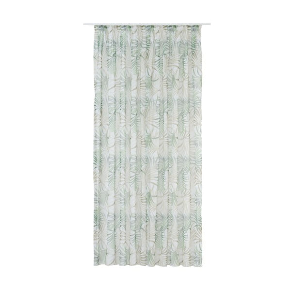 Zeleno-bež prozirna zavjesa 300x260 cm Palmas – Mendola Fabrics-image-2