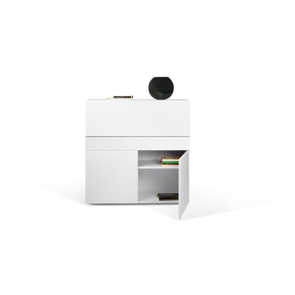 Radni stol s bijelom pločom 110x42 cm Focus - TemaHome-image-1