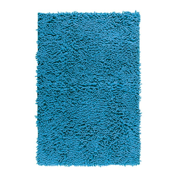 Plava prostirka za kupaonicu Wenko Chenille, 80 x 50 cm