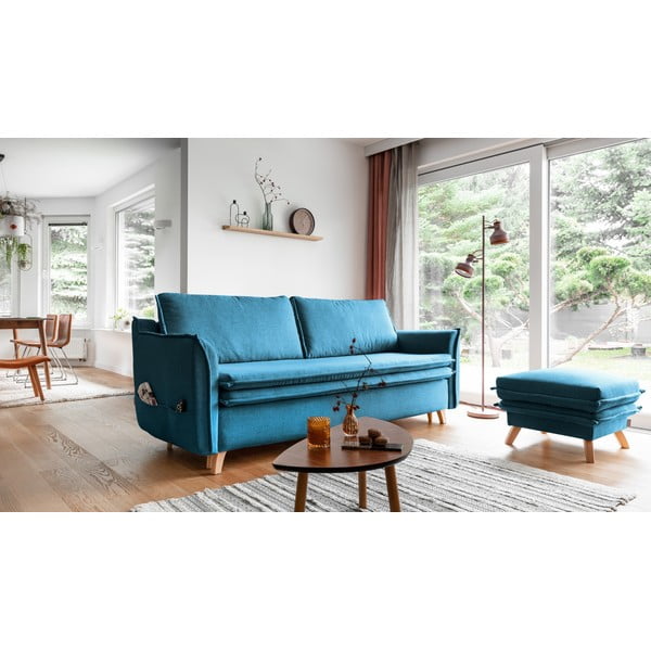Tirkizna sklopiva sofa 225 cm Charming Charlie – Miuform-image-3