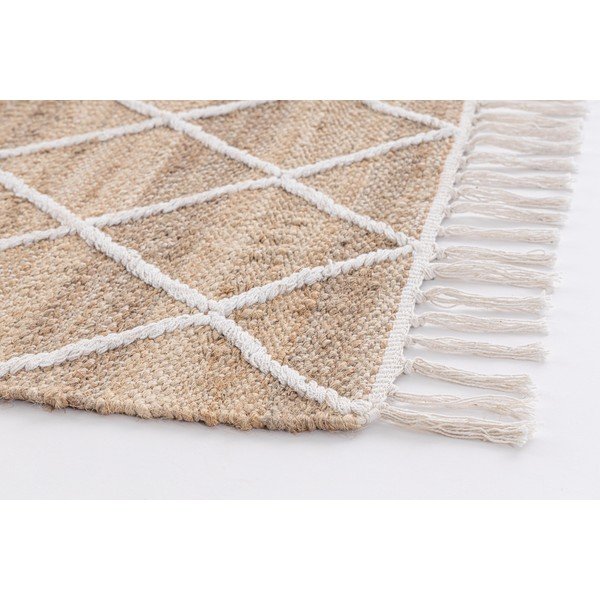 Bijeli/u prirodnoj boji ručno rađen juten tepih 70x140 cm Shaila – Bizzotto-image-3