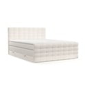 Krem boxspring krevet s prostorom za pohranu 200x200 cm Blend – Maison de Rêve