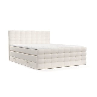 Krem boxspring krevet s prostorom za pohranu 200x200 cm Blend – Maison de Rêve