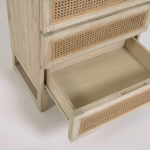 Komoda s 5 ladica od mindi drveta Kave Home Rexit-image-1