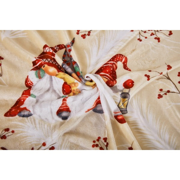 Svjetlo smeđa posteljina za krevet za jednu osobu od mikropliša 140x200 cm Goblin – My House-image-1