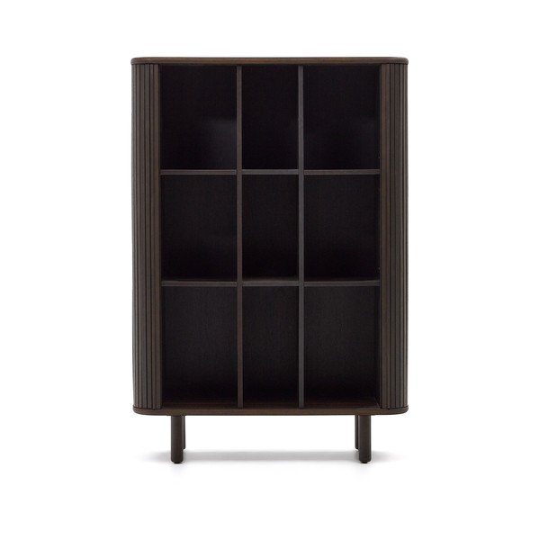 Tamno smeđi ormarić u dekoru jasena s kliznim vratima 110x140 cm Mailen – Kave Home-image-2