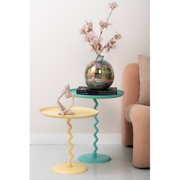 Metalni okrugao pomoćni stol ø 40 cm Zig Zag – Leitmotiv-image-1