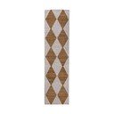 Bijela/u prirodnoj boji ručno rađena staza od mješavine jute 80x230 cm Effie Diamond – Flair Rugs