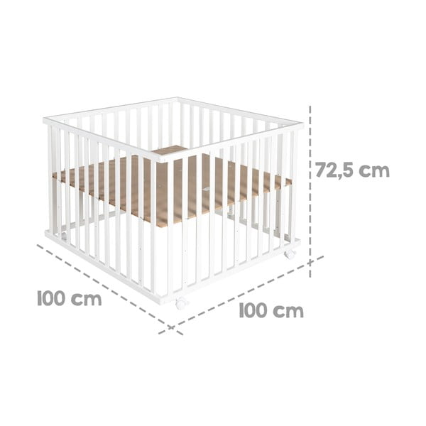 Bijeli putni krevetić 100x100 cm Little stars – Roba-image-4