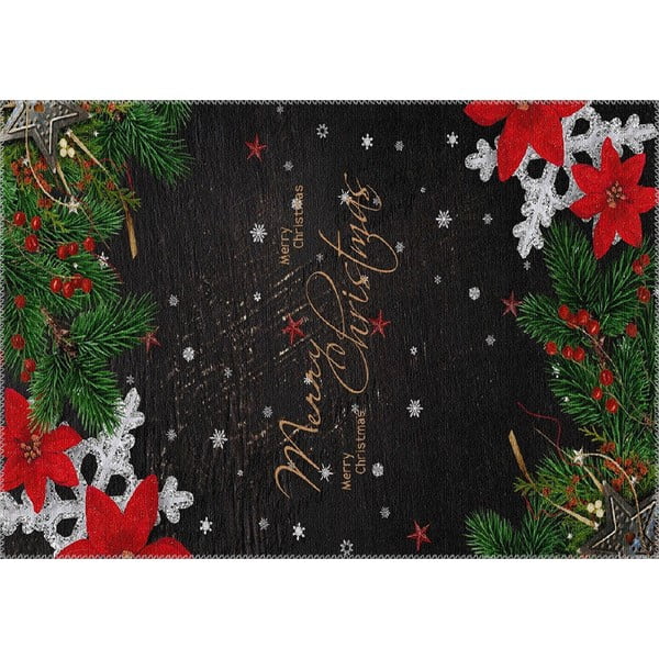 Tepih Vitaus Christmas Period Black Sign, 50 x 80 cm