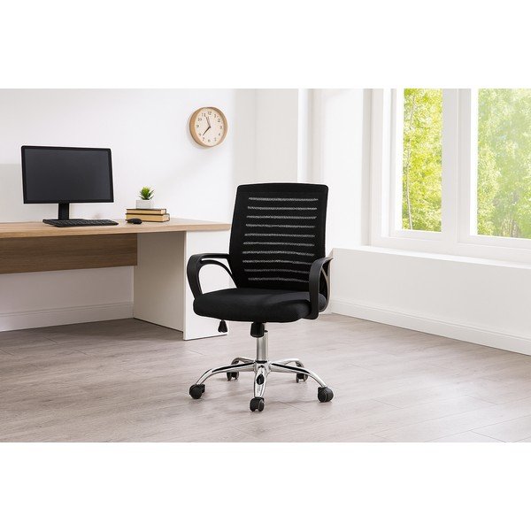 Crna podstavljena uredska stolica Evon – Bonami Essentials-image-1