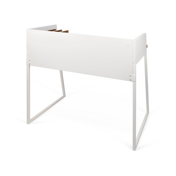 Bijeli stol s detaljima u drvo oraha dekor TemaHome Volga-image-2