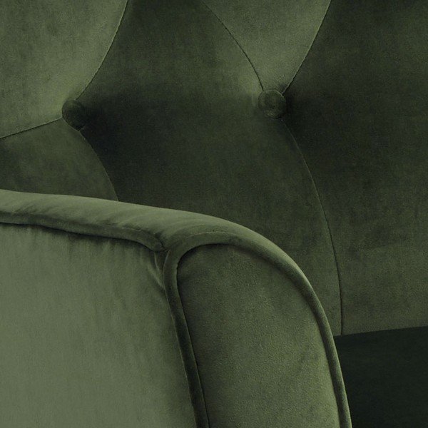 Tamnozelena baršunasta fotelja Actona Bodiva-image-3