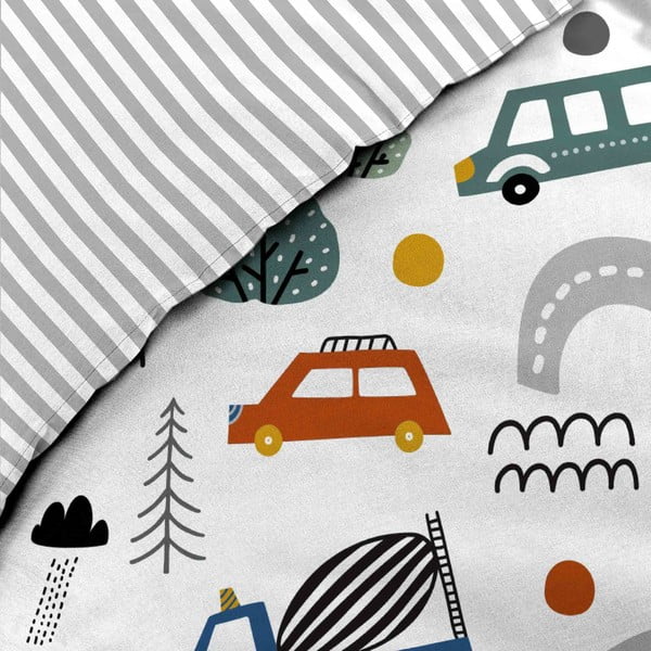 Bijela pamučna dječja posteljina za krevet za jednu osobu 140x200 cm Pti Bolide – douceur d'intérieur-image-1