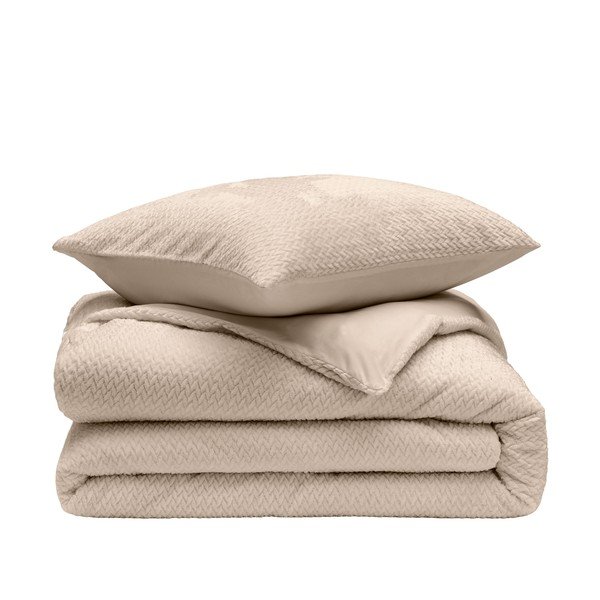 Bež 3-dijelna flanelska posteljina za bračni krevet/za produženi krevet 240x220 cm Flanela – douceur d'intérieur