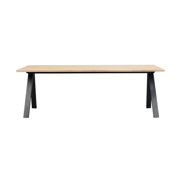 Blagovaonski stol na razvlačenje s hrastovom pločom 220x100 cm Carradale - Rowico