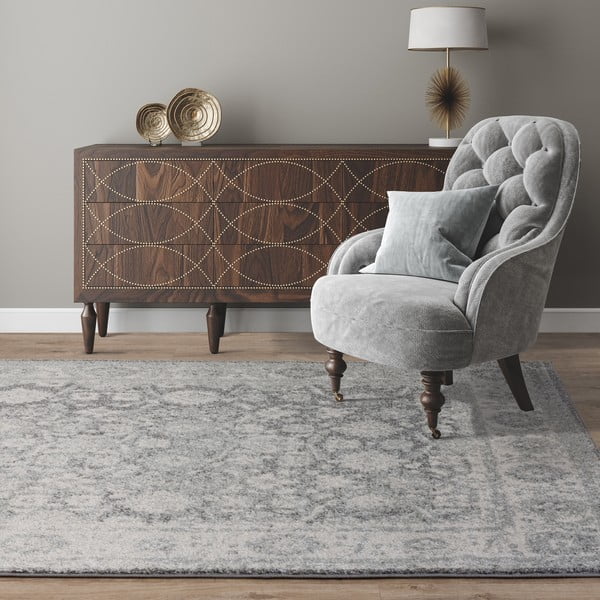 Svijetlo sivi tepih 200x290 cm Muse Heritage Grey Silver – Asiatic Carpets-image-1