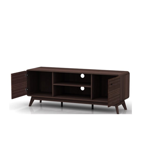 Smeđa TV komoda u dekoru oraha 140x53 cm Caitlin – Støraa-image-3