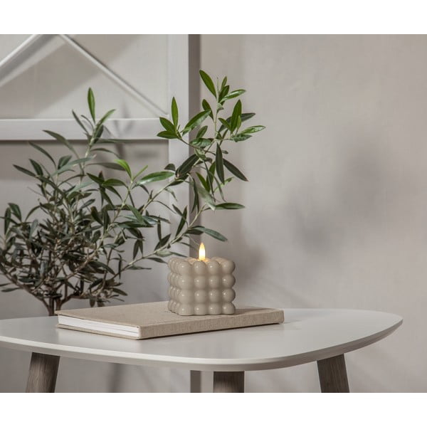 Bež voštana LED svijeća Star Trading Flamme Dot, visina 9,5 cm-image-2