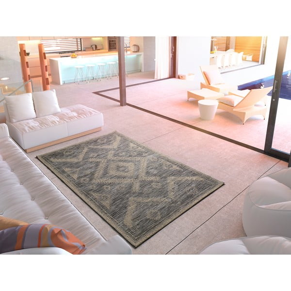 Sivi vanjski tepih Universal Devi Ethnic, 120 x 170 cm-image-1