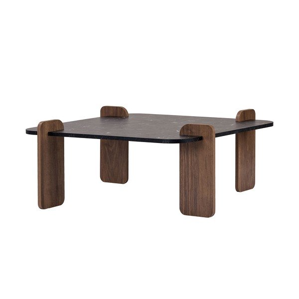Crni stolić za kavu 90x90 cm Marais – Nordure