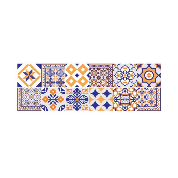 Set od 12 ukrasnih zidnih naljepnica Ambiance Alenna, 20 x 20 cm-image-1