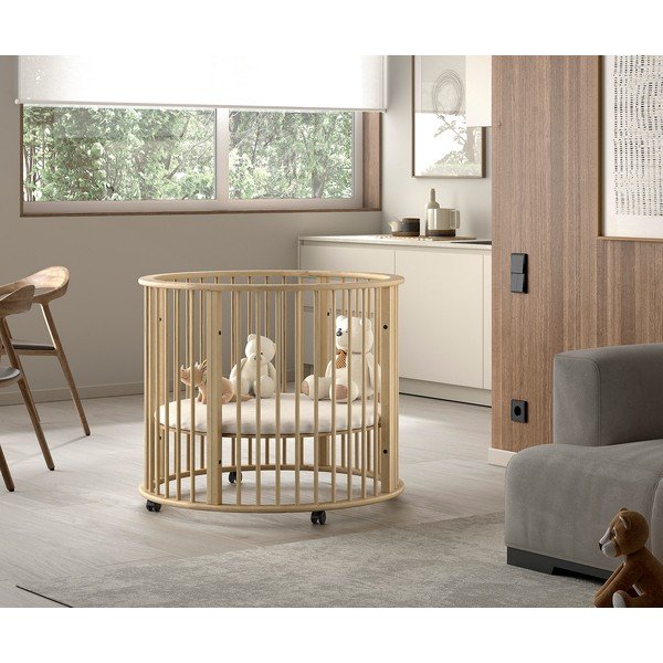 Putni krevetić od masivne bukve 90x90 cm u prirodnoj boji Dino – Vipack-image-1