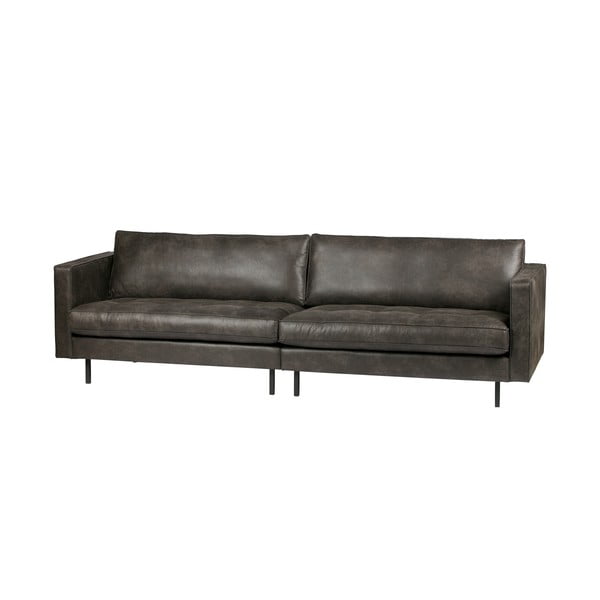 Crna sofa od imitacije kože 277 cm Rodeo – WOOOD-image-2