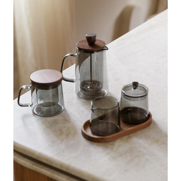 Sivi stakleni moka lonac za pripremu kave 350 ml Luma – S|P Collection-image-1