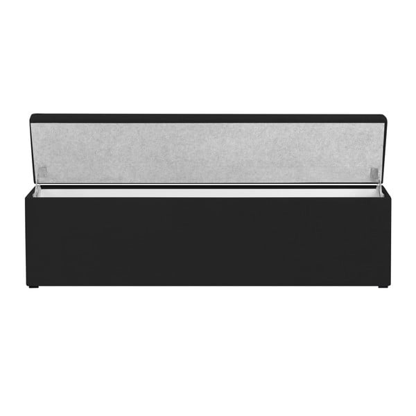 Crni otoman Mazzini Sofas Ancona, 200 x 46 cm-image-1