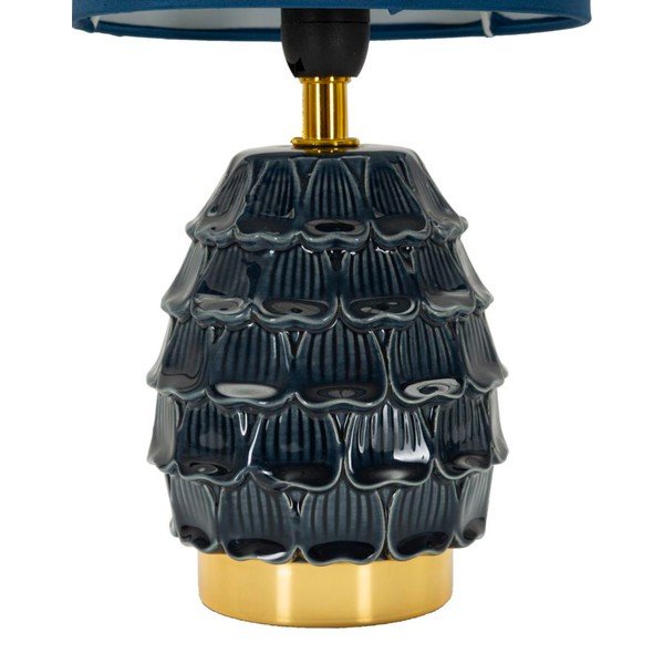 Plava stolna lampa keramička s tekstilnim sjenilom (visina 30,5 cm) Pigny – Mauro Ferretti-image-2